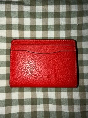 Coach Red Pebbled Leather wallet